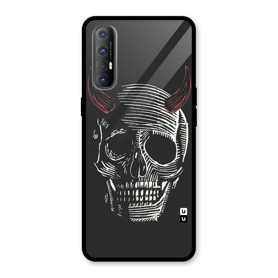 Spooky Face Glass Back Case for Oppo Reno3 Pro