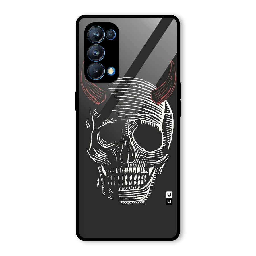 Spooky Face Glass Back Case for Oppo Reno5 Pro 5G