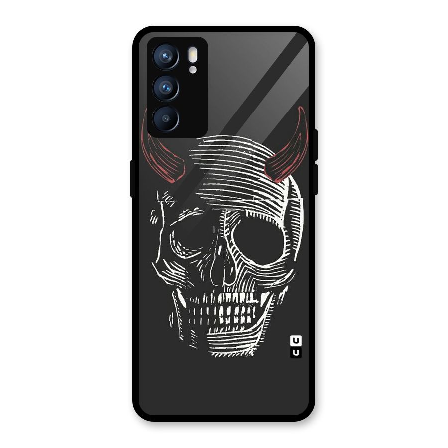 Spooky Face Glass Back Case for Oppo Reno6 5G