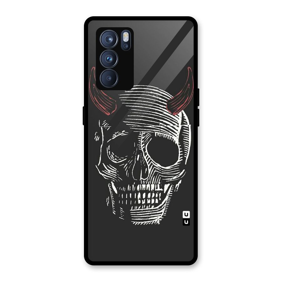 Spooky Face Glass Back Case for Oppo Reno6 Pro 5G
