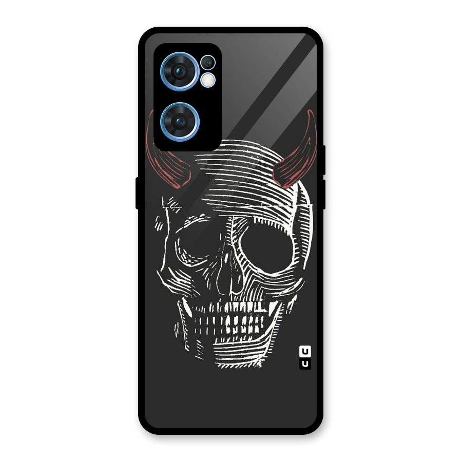 Spooky Face Glass Back Case for Oppo Reno7 5G
