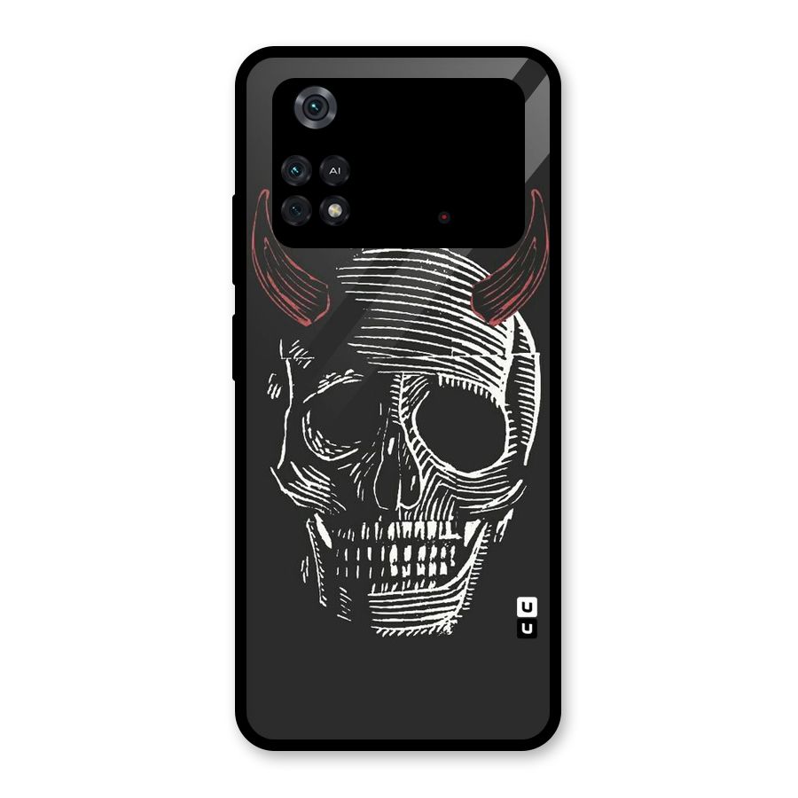Spooky Face Glass Back Case for Poco M4 Pro 4G
