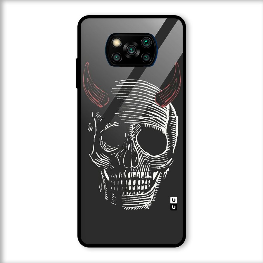 Spooky Face Glass Back Case for Poco X3