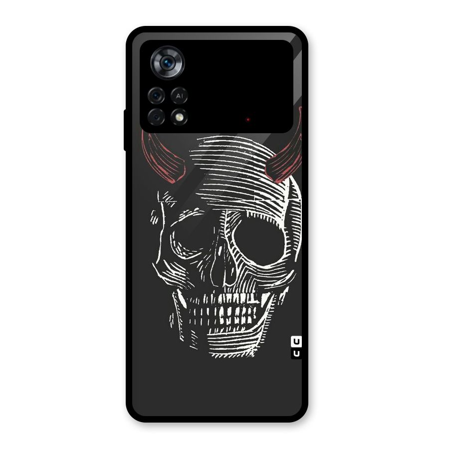 Spooky Face Glass Back Case for Poco X4 Pro 5G