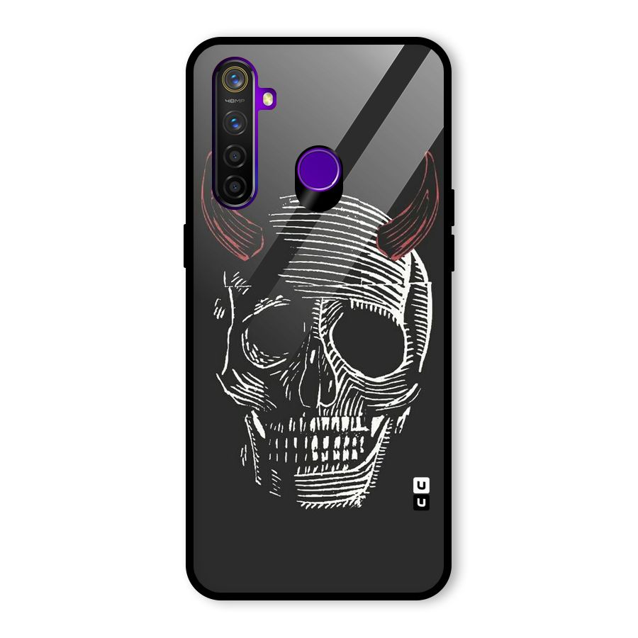 Spooky Face Glass Back Case for Realme 5 Pro
