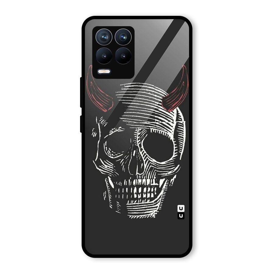 Spooky Face Glass Back Case for Realme 8 Pro