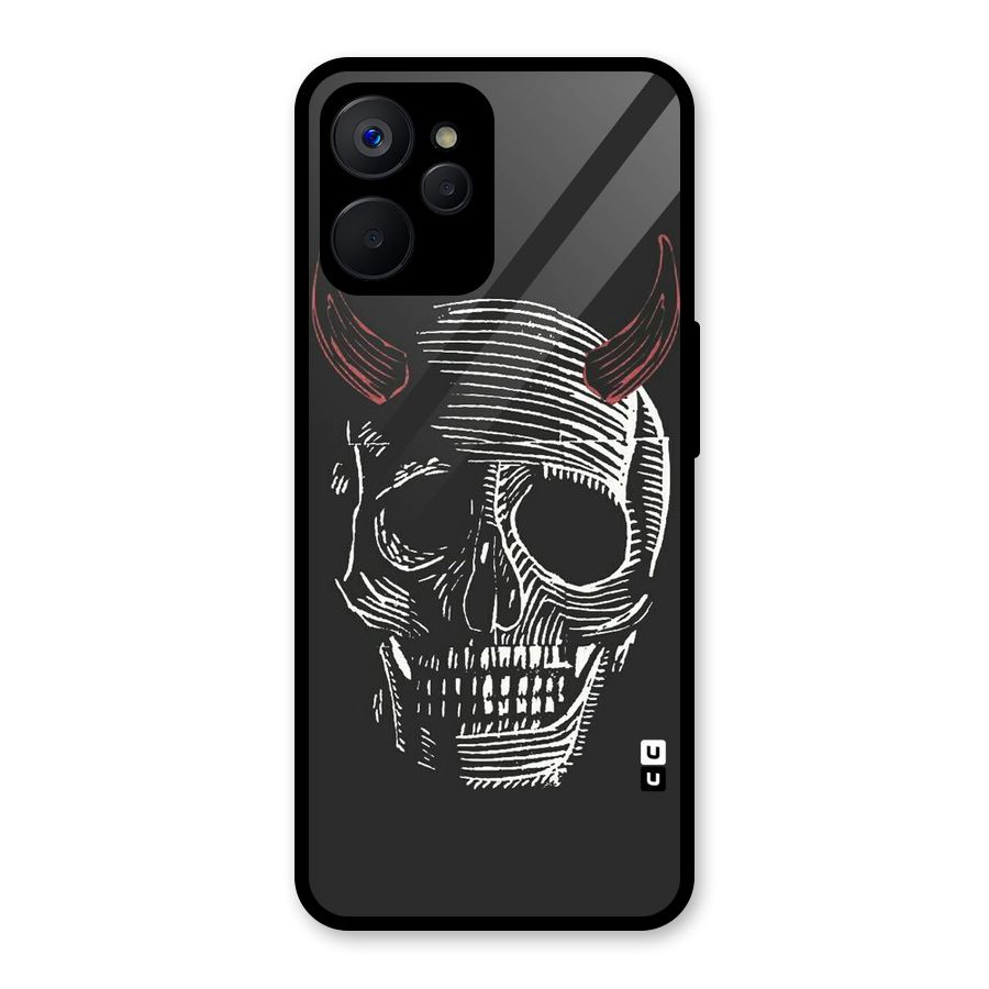 Spooky Face Glass Back Case for Realme 9i 5G