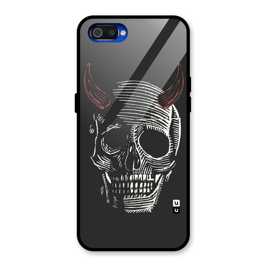Spooky Face Glass Back Case for Realme C2