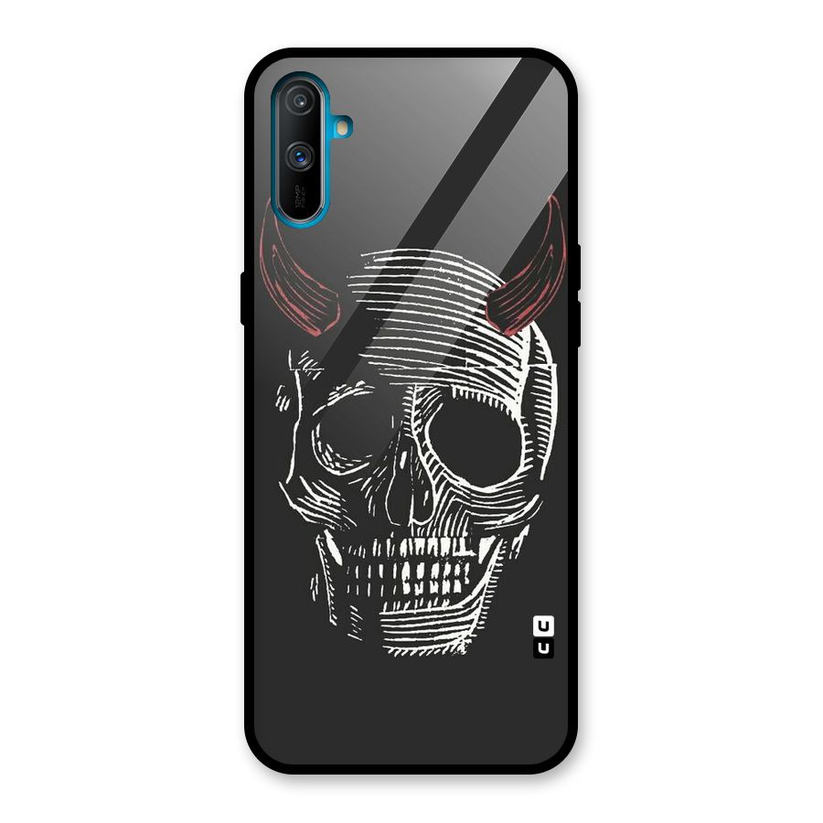 Spooky Face Glass Back Case for Realme C3