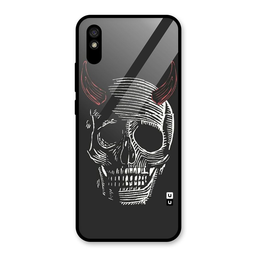 Spooky Face Glass Back Case for Redmi 9i
