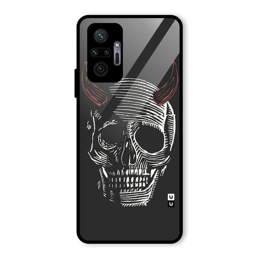 Spooky Face Glass Back Case for Redmi Note 10 Pro Max