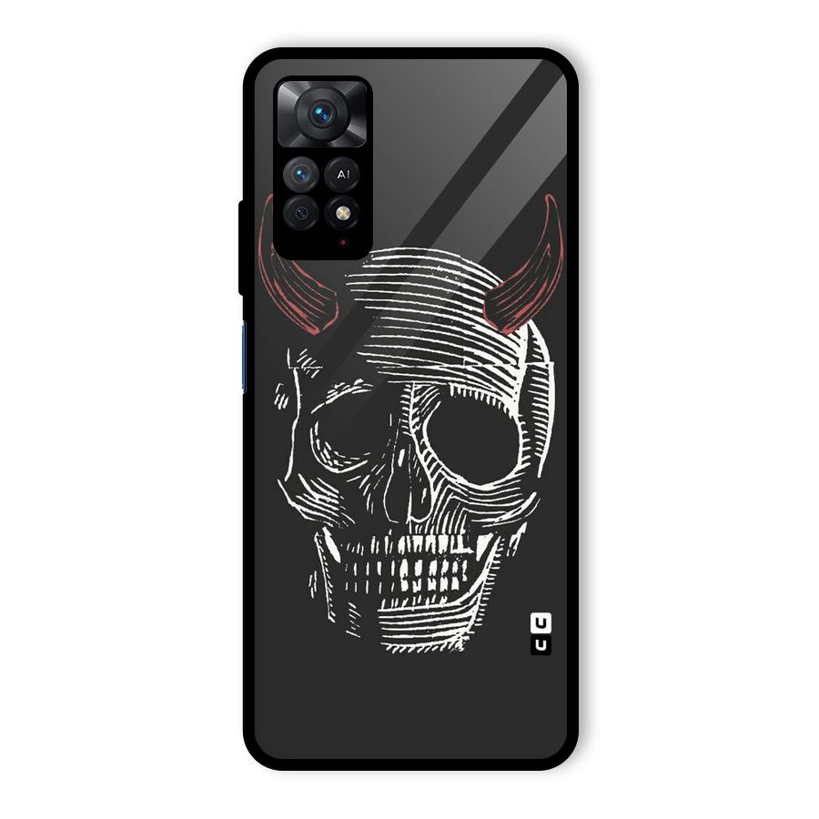 Spooky Face Glass Back Case for Redmi Note 11 Pro