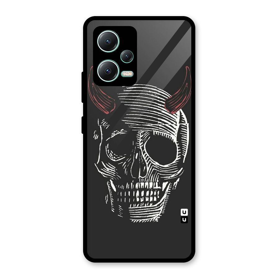 Spooky Face Glass Back Case for Redmi Note 12 5G
