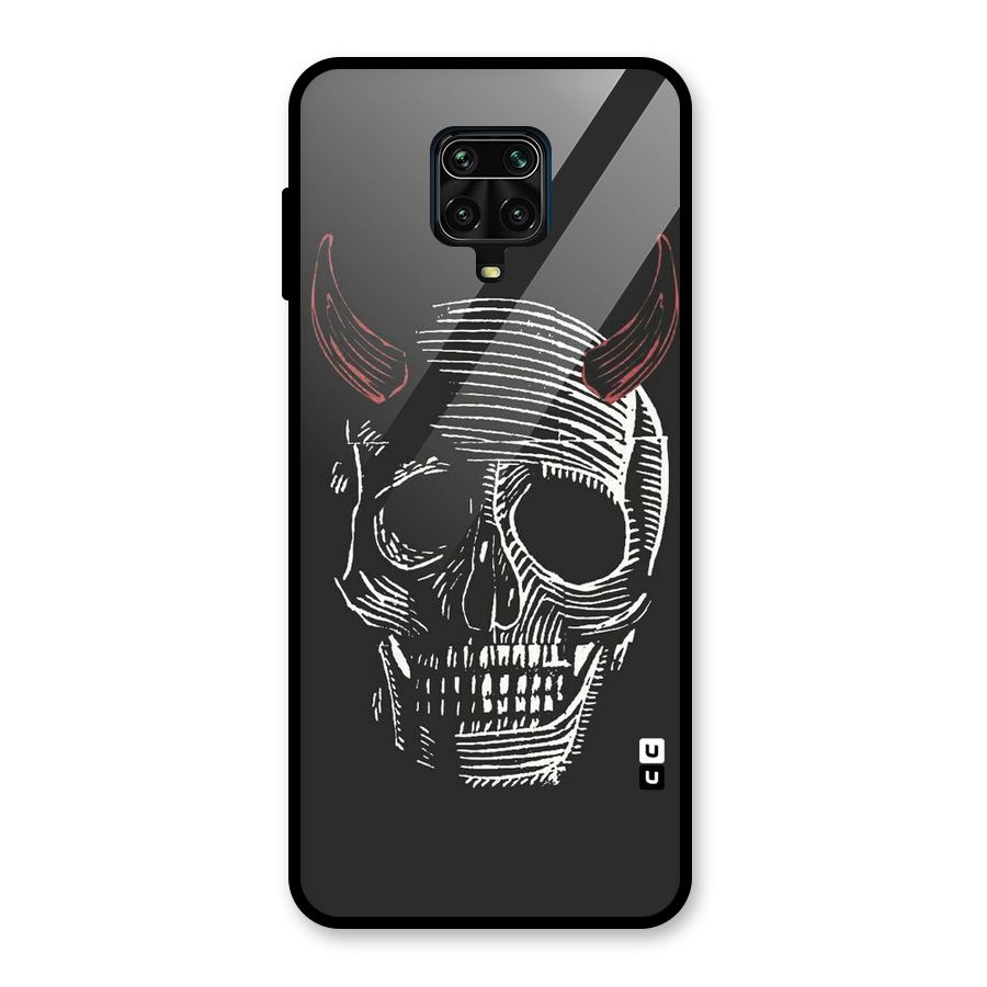 Spooky Face Glass Back Case for Redmi Note 9 Pro