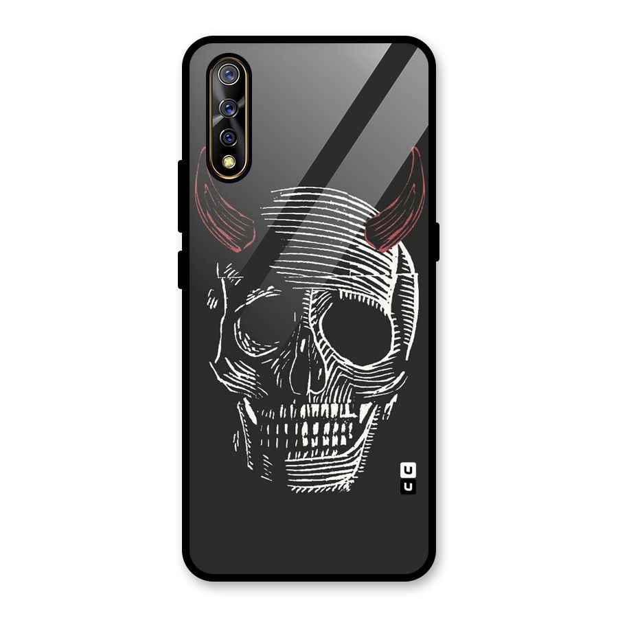 Spooky Face Glass Back Case for Vivo S1