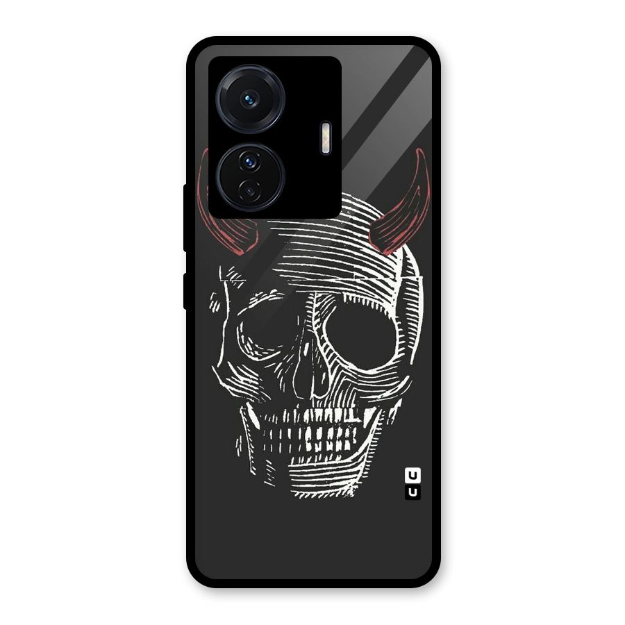 Spooky Face Glass Back Case for Vivo T1 Pro