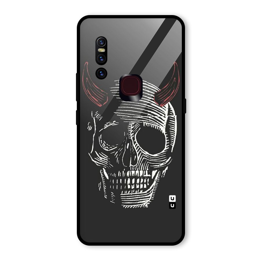 Spooky Face Glass Back Case for Vivo V15