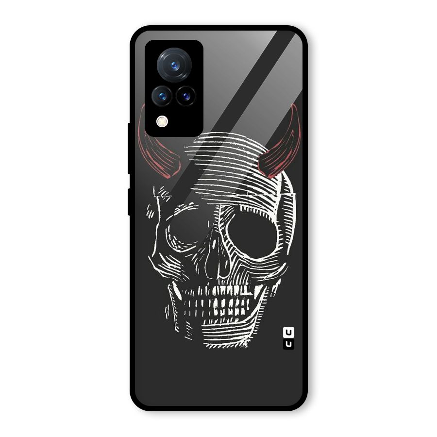 Spooky Face Glass Back Case for Vivo V21 5G