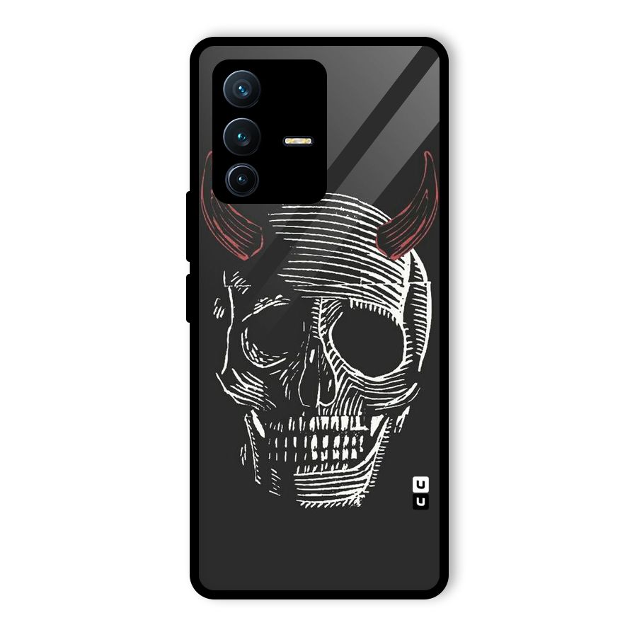 Spooky Face Glass Back Case for Vivo V23 Pro