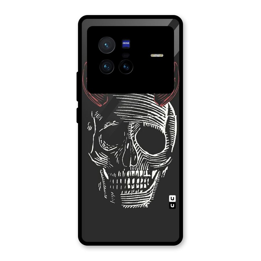Spooky Face Glass Back Case for Vivo X80