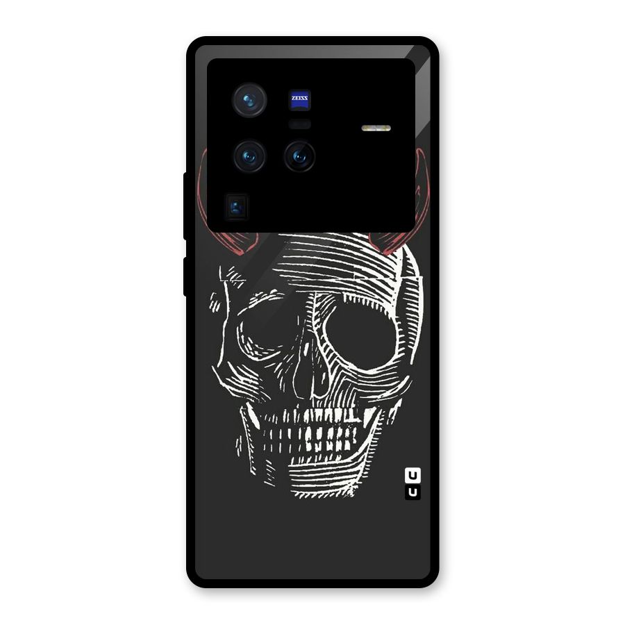 Spooky Face Glass Back Case for Vivo X80 Pro