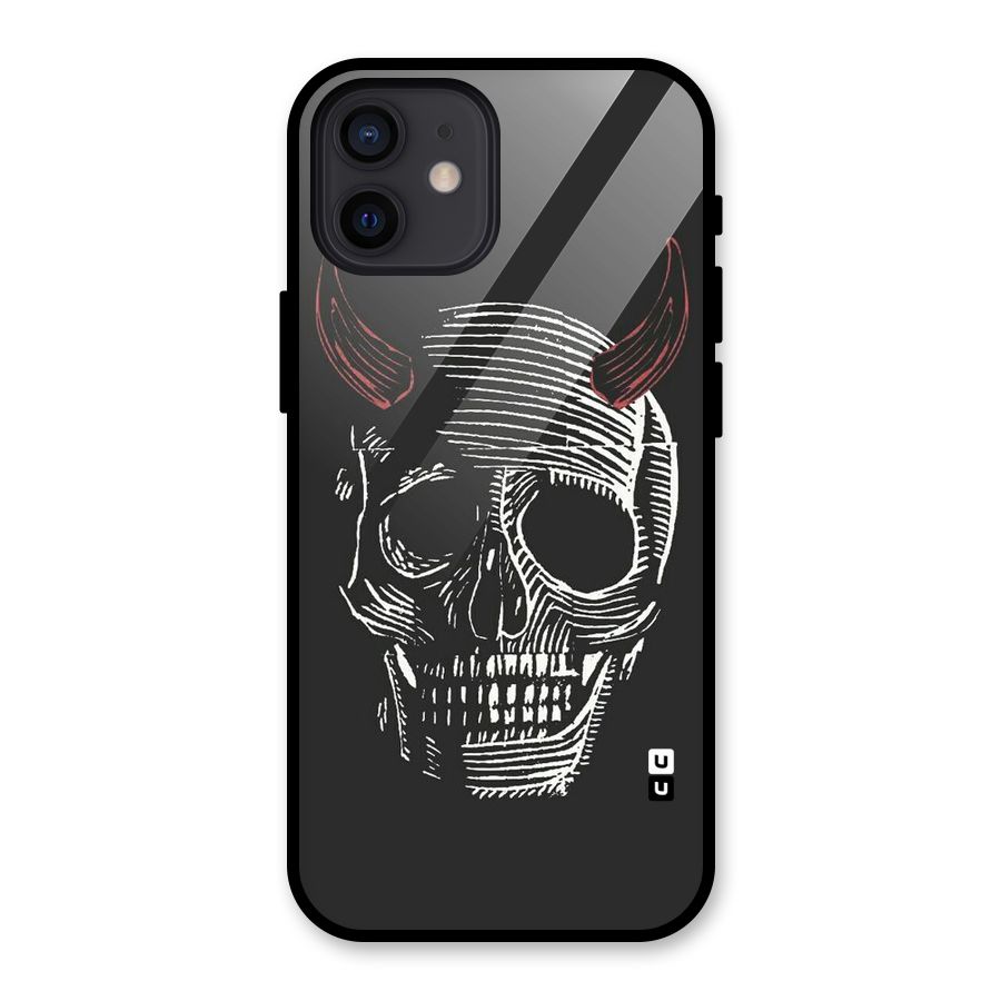 Spooky Face Glass Back Case for iPhone 12