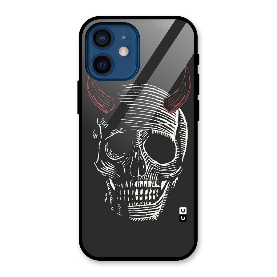 Spooky Face Glass Back Case for iPhone 12 Mini