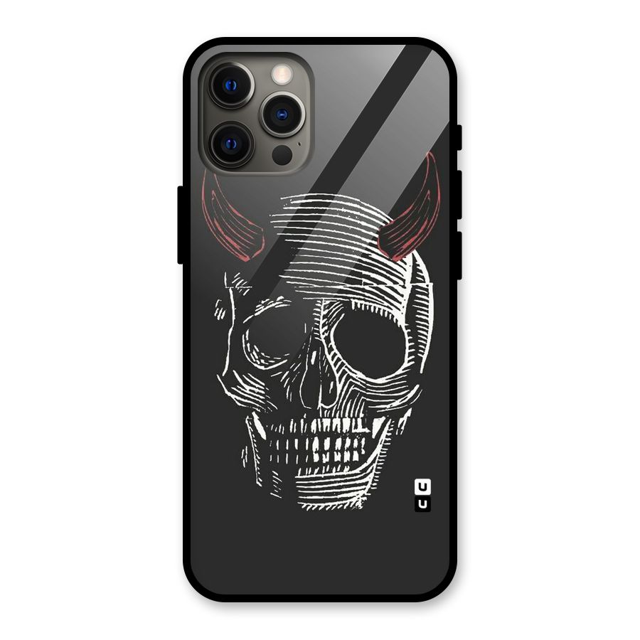 Spooky Face Glass Back Case for iPhone 12 Pro Max