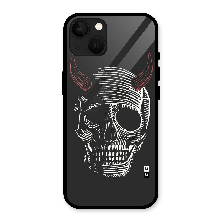 Spooky Face Glass Back Case for iPhone 13