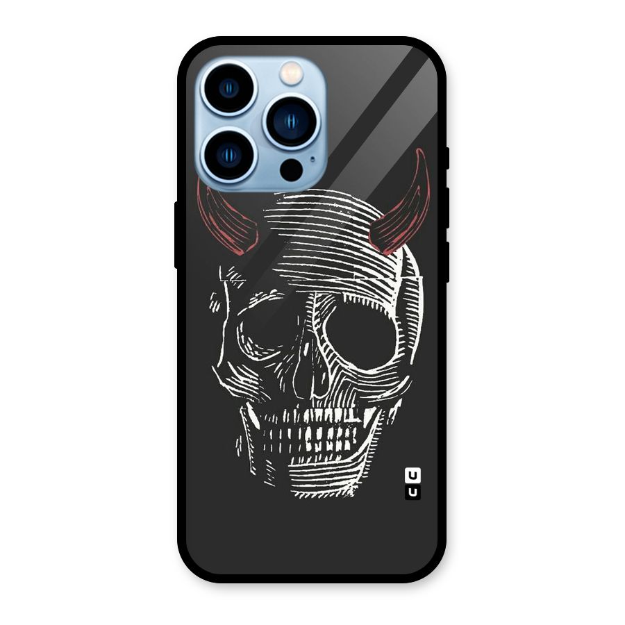 Spooky Face Glass Back Case for iPhone 13 Pro