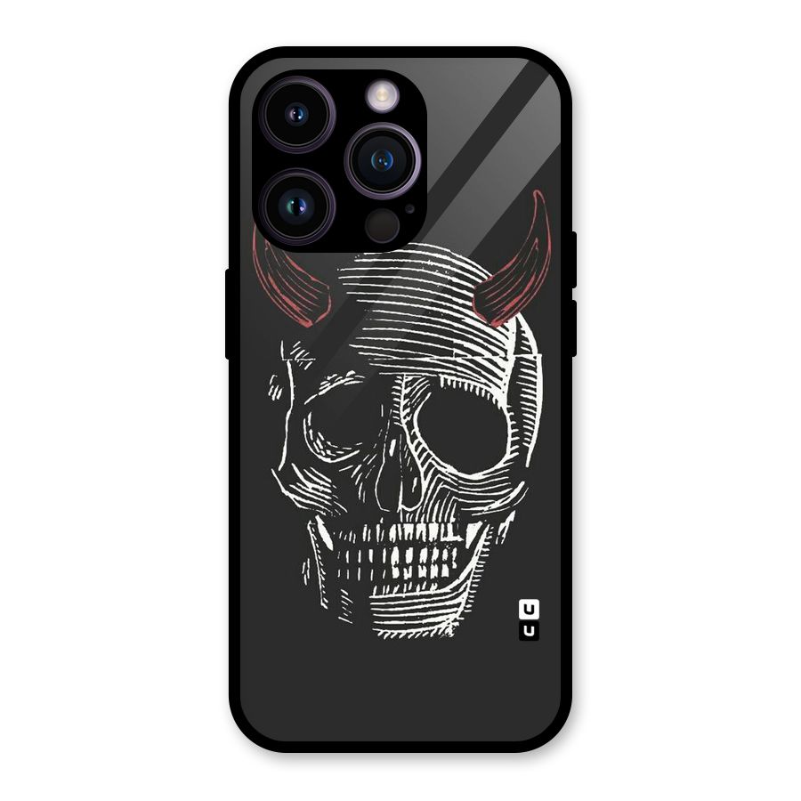 Spooky Face Glass Back Case for iPhone 14 Pro