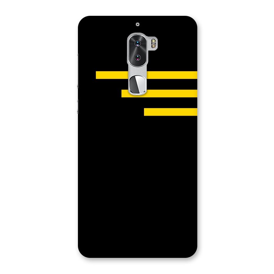 Sports Yellow Stripes Back Case for Coolpad Cool 1
