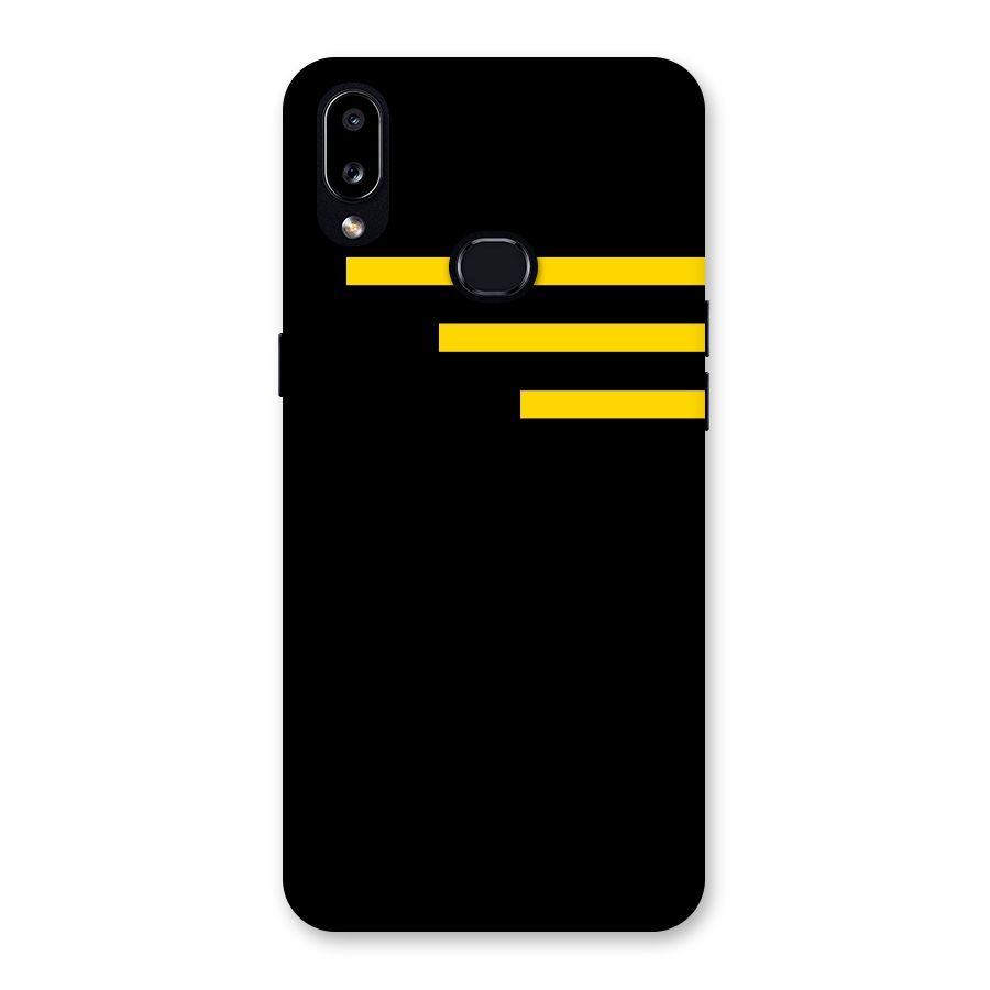 Sports Yellow Stripes Back Case for Galaxy A10s