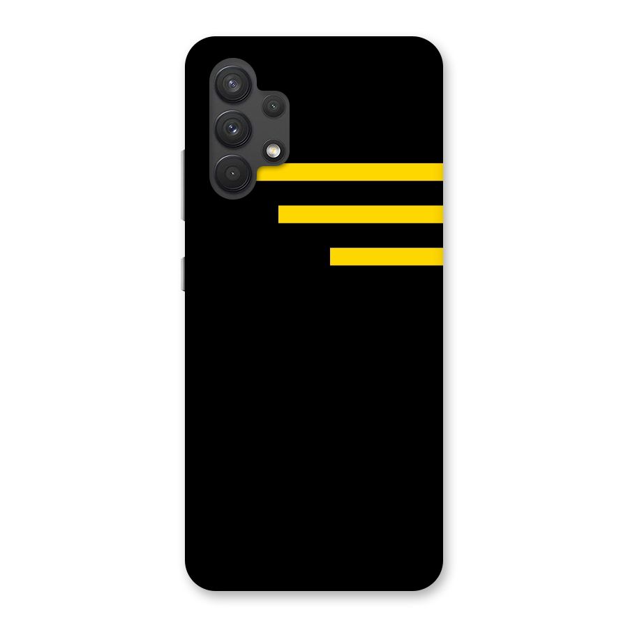 Sports Yellow Stripes Back Case for Galaxy A32