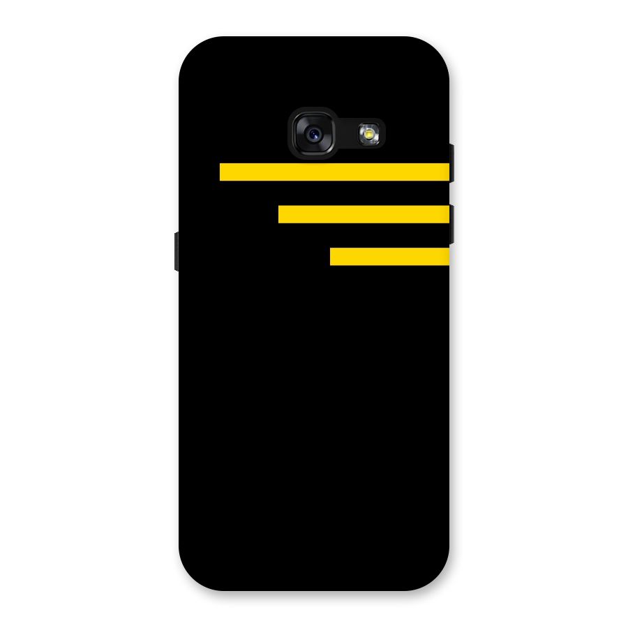 Sports Yellow Stripes Back Case for Galaxy A3 (2017)