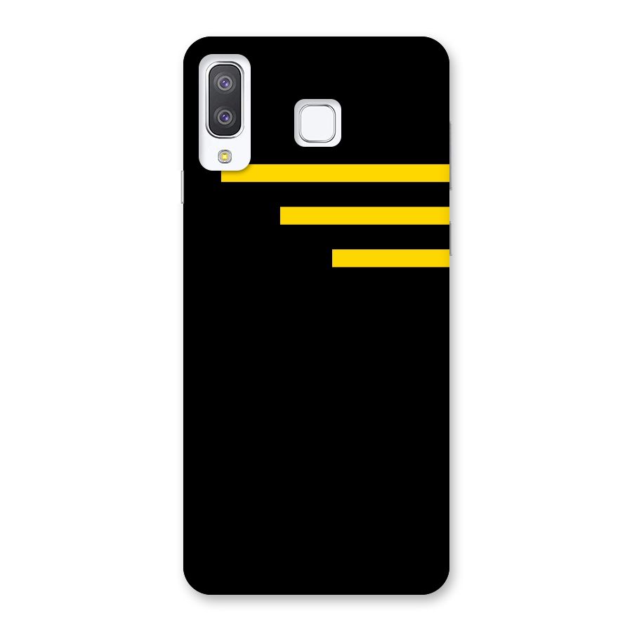Sports Yellow Stripes Back Case for Galaxy A8 Star