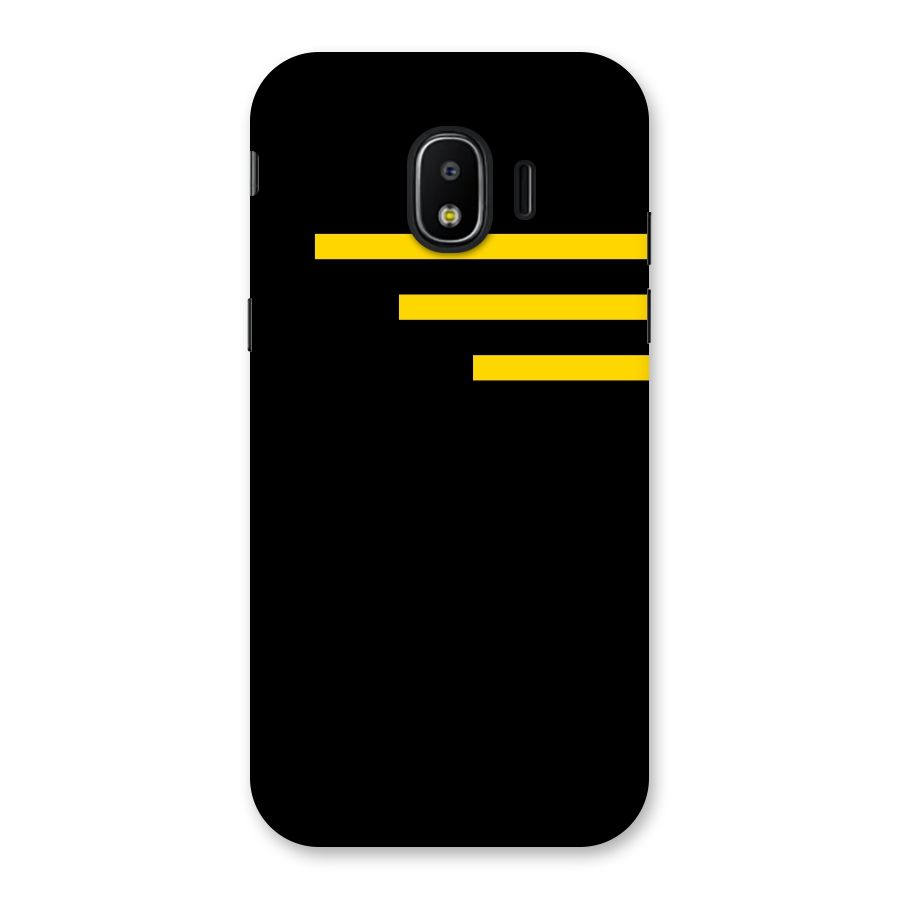 Sports Yellow Stripes Back Case for Galaxy J2 Pro 2018