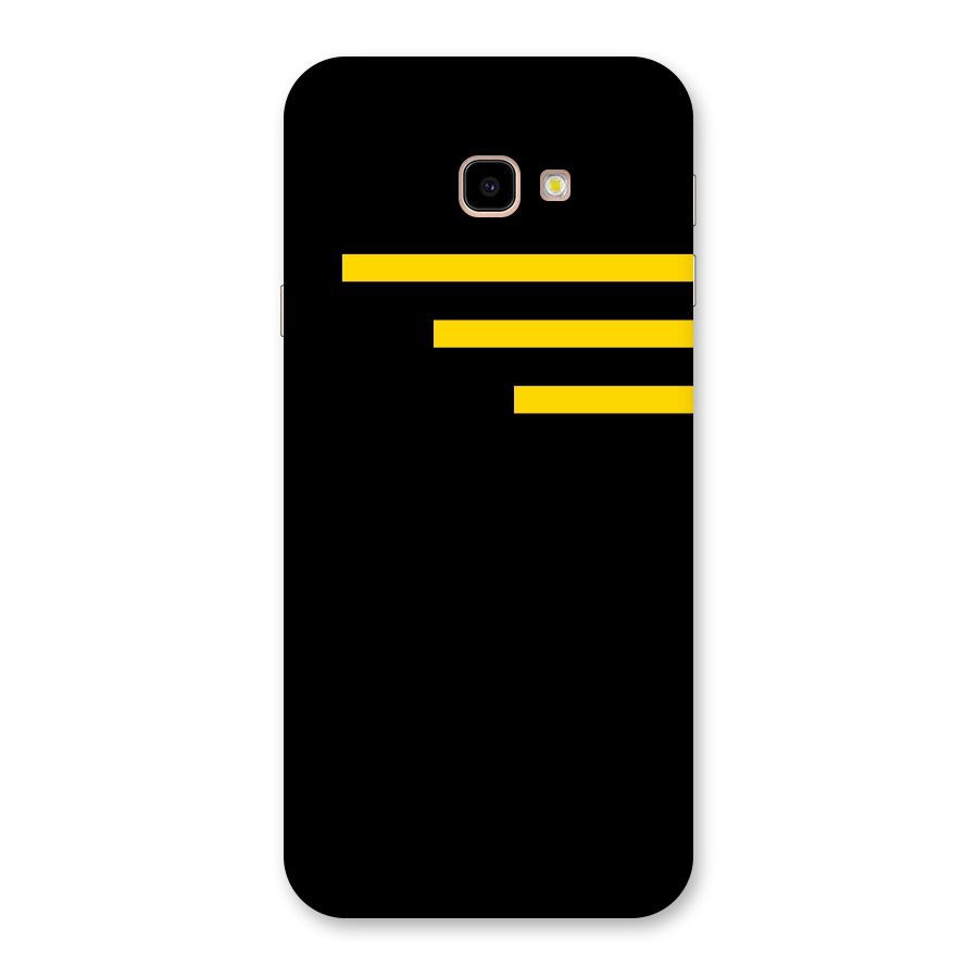 Sports Yellow Stripes Back Case for Galaxy J4 Plus