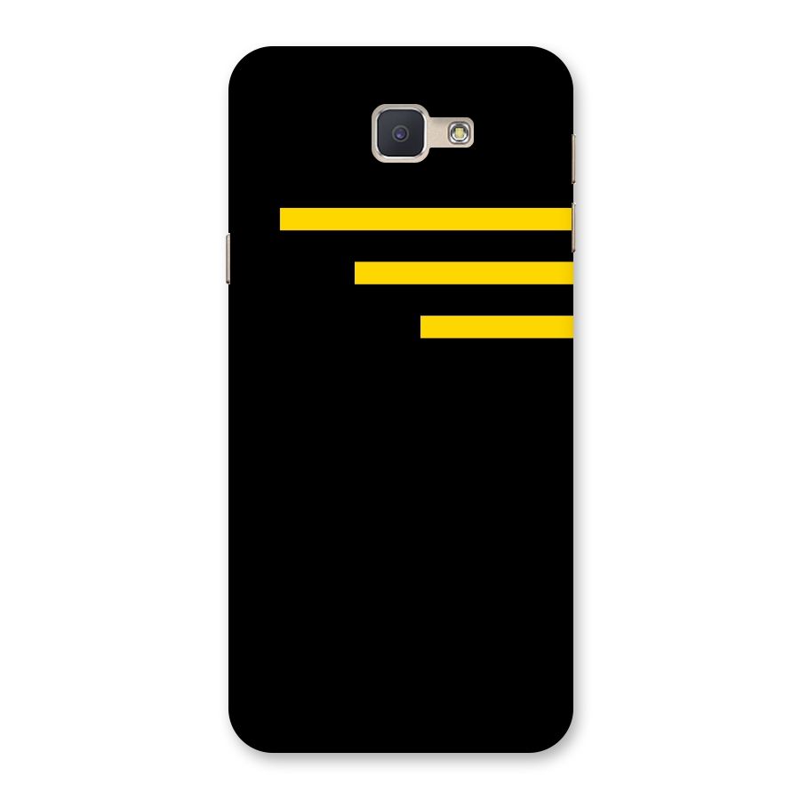 Sports Yellow Stripes Back Case for Galaxy J5 Prime