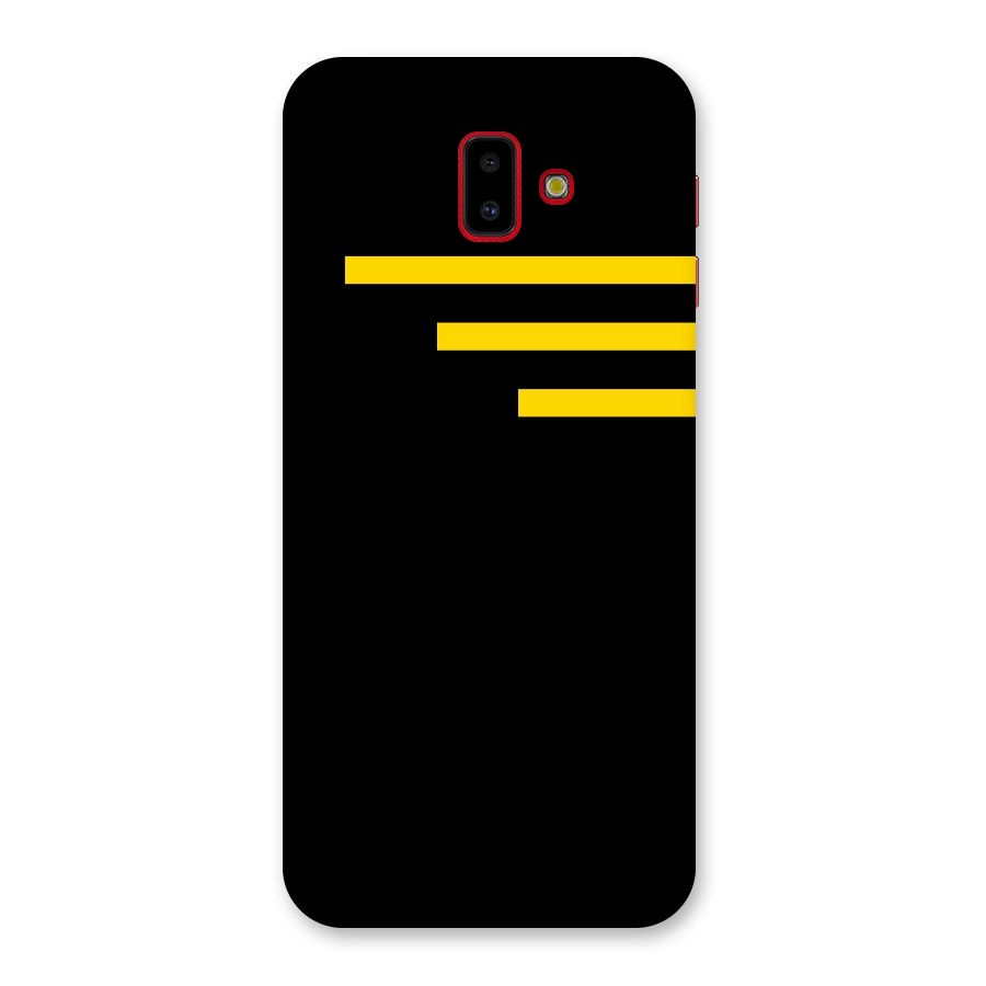 Sports Yellow Stripes Back Case for Galaxy J6 Plus