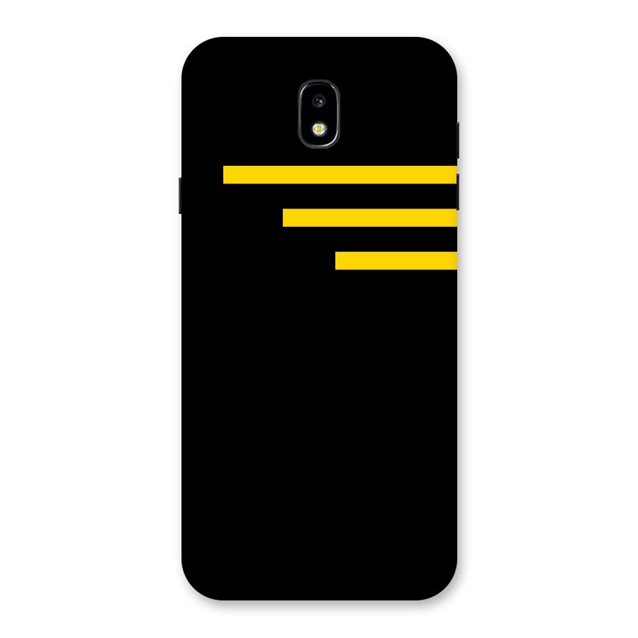 Sports Yellow Stripes Back Case for Galaxy J7 Pro