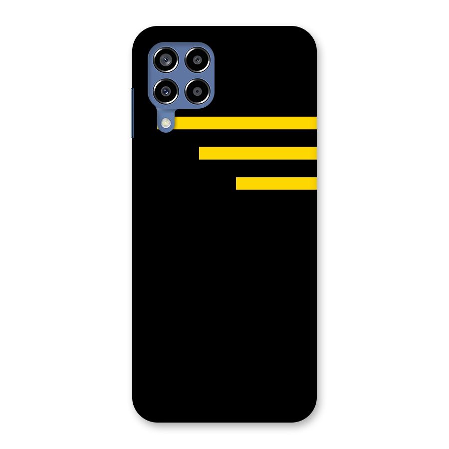 Sports Yellow Stripes Back Case for Galaxy M53 5G