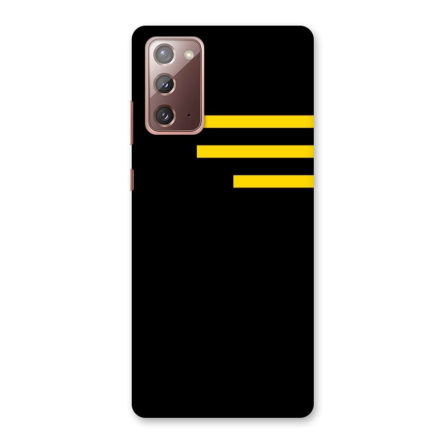 Sports Yellow Stripes Back Case for Galaxy Note 20