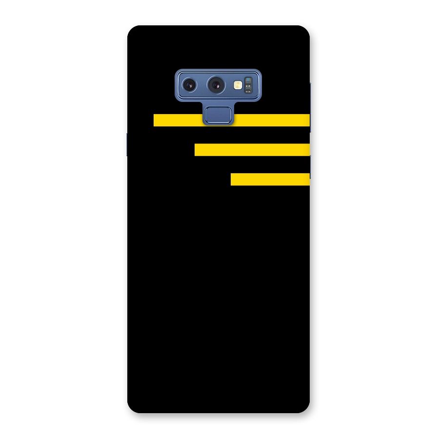Sports Yellow Stripes Back Case for Galaxy Note 9