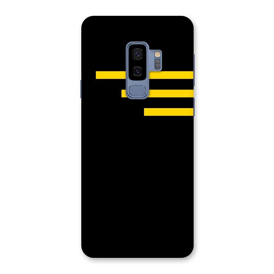 Sports Yellow Stripes Back Case for Galaxy S9 Plus
