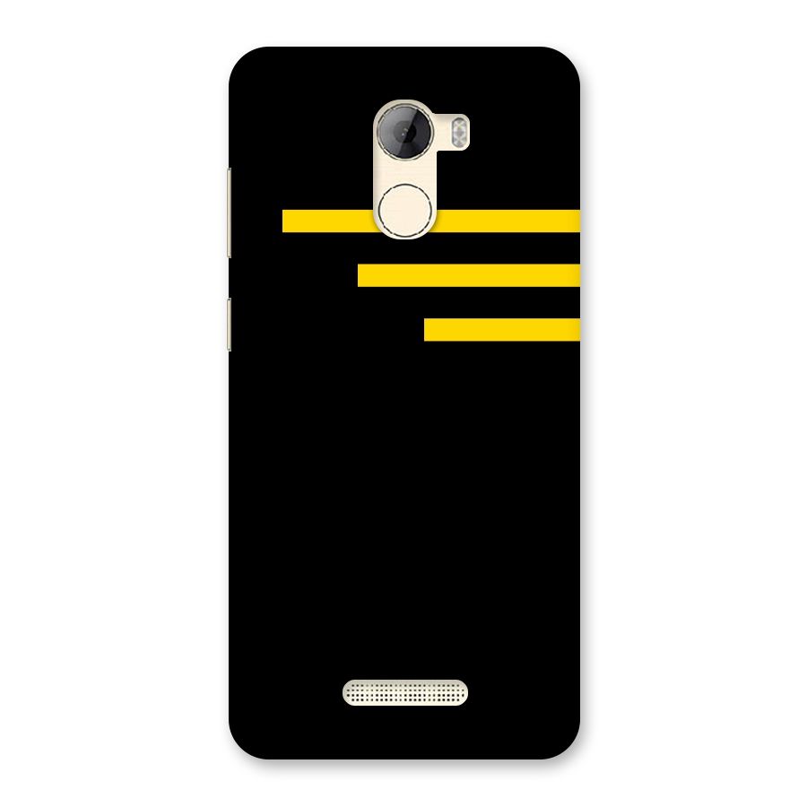 Sports Yellow Stripes Back Case for Gionee A1 LIte