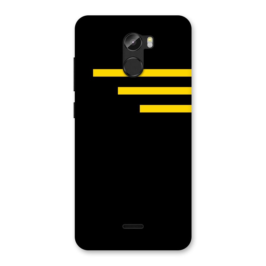 Sports Yellow Stripes Back Case for Gionee X1