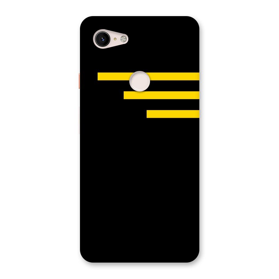 Sports Yellow Stripes Back Case for Google Pixel 3 XL