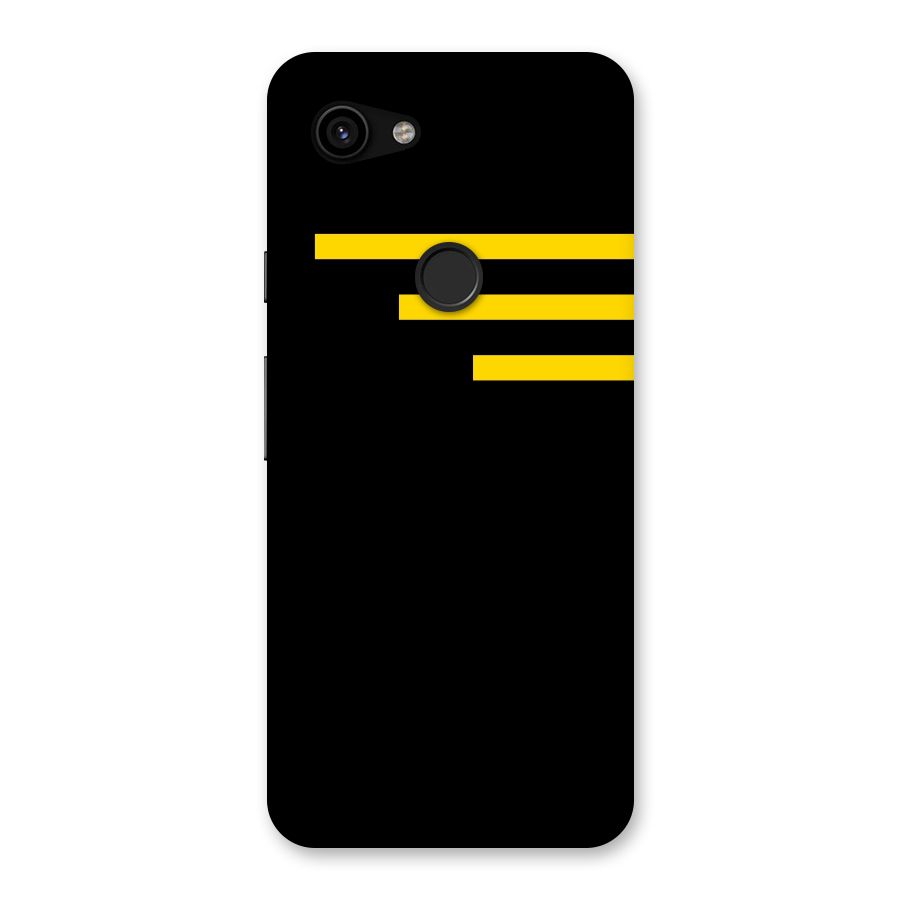 Sports Yellow Stripes Back Case for Google Pixel 3a