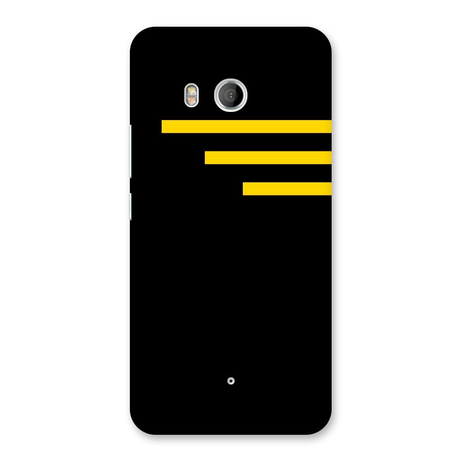 Sports Yellow Stripes Back Case for HTC U11
